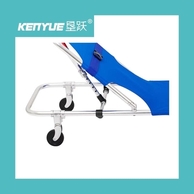 Aluminium Alloy Material Blue Hospital Folding Tandu rumah sakit didedikasikan