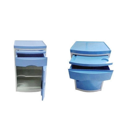 Bahan ABS meja samping tempat tidur rumah sakit biru meja samping tempat tidur khusus rumah sakit