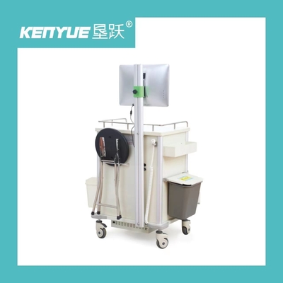 Tinggi Disesuaikan ABS 6cm 450mm Mobile Wireless Nursing Trolley