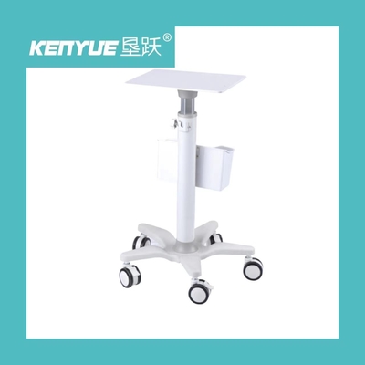 ABS Engineering Plastic Aluminium Alloy Column Hospital Stand Monitor Trolley
