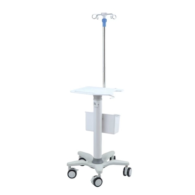 ABS Engineering Plastic Aluminium Alloy Column Hospital Stand Monitor Trolley