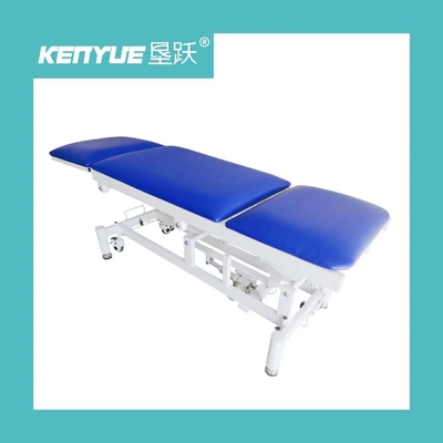 Tempat Tidur Sofa Pemeriksaan Listrik Baja Karbon Hidrolik Medis Biru