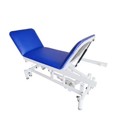 Tempat Tidur Sofa Pemeriksaan Listrik Baja Karbon Hidrolik Medis Biru