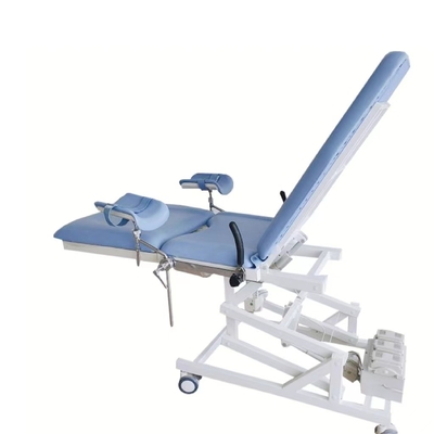 Bule Color Electric 3 Fcuntion Delivery Bed 90cm Meja Ginekologi Multifungsi Logam