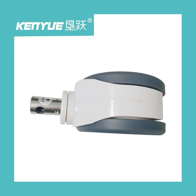 6 inci roda kontrol pusat TPR + PP 32 * 50mm Dengan aksesoris medis roda putih