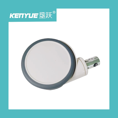 6 inci roda kontrol pusat TPR + PP 32 * 50mm Dengan aksesoris medis roda putih
