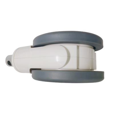 6 inci roda kontrol pusat TPR + PP 32 * 50mm Dengan aksesoris medis roda putih