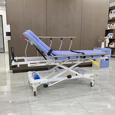 Baja tahan karat pompa hidrolik trolley stretcher untuk pasien perabotan rumah sakit