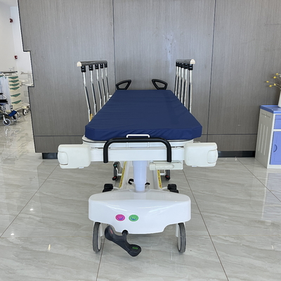 Ketinggian disesuaikan Stretcher darurat hidrolik 2 Lapisan Rumah Sakit Trolley Pengangkutan Pasien