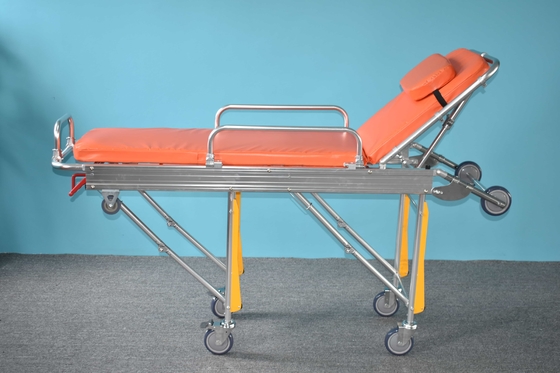 Trolley pemulihan pasien berkualitas tinggi bahan paduan aluminium produk medis lipat ambulans stretcher