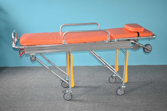 Trolley pemulihan pasien berkualitas tinggi bahan paduan aluminium produk medis lipat ambulans stretcher