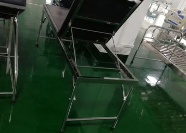 Sofa Pemeriksaan Medis Kasur Hitam, Tempat Tidur Pemeriksaan Rumah Sakit Dapat Disesuaikan