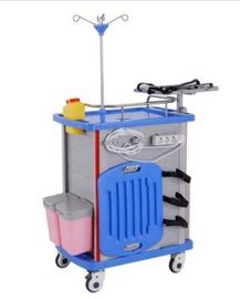 IV Pole Emergency Utility Obat Trolley Alat Medis Dengan 5 Laci Di Kedua Sisi Trolley Medis Rumah Sakit
