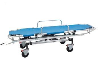 Lipat Aluminium Alloy Emergency Tandu Trolley / Ambulance Emergency Bed
