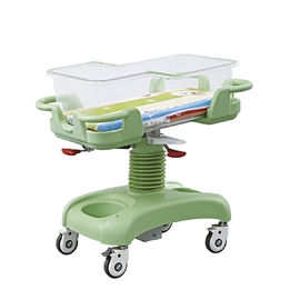 Medical Deluxe Adjustable Pengemudi Boks Tempat Tidur Bayi Anak Dengan Roda Dalam Warna Merah Muda