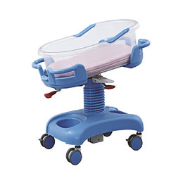 Medical Deluxe Adjustable Pengemudi Boks Tempat Tidur Bayi Anak Dengan Roda Dalam Warna Merah Muda