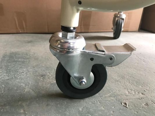 Adjustable One Crank Hospital Baby Cot Powder Coated Steel