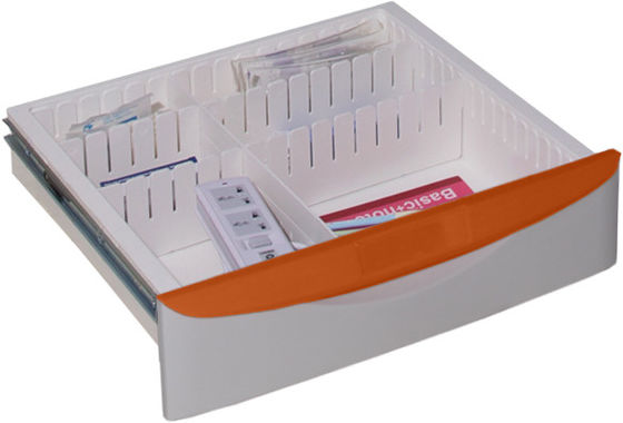 Aluminium Alloy 70mm 4 Post Medical Trolley Cart Dengan Laci