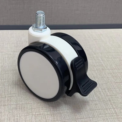 Bahan PU TPR M12X25MM Roda Kastor Medis Dengan Rem Central Locking