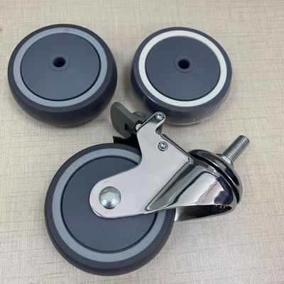 PU Bisu Medis Medium Duty 4 Inch Locking Couch Kastor Roda Rumah Sakit