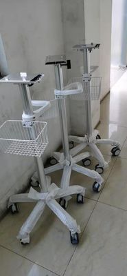 Trolley Trolley Monitor Troli Mobil Paduan Aluminium Tinggi yang Dapat Disesuaikan