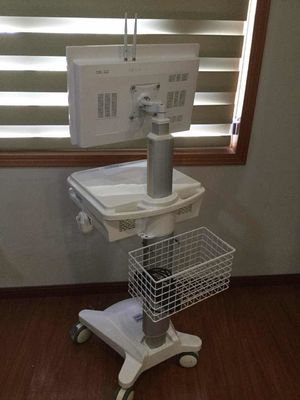 Laptop Komputer Rumah Sakit Workstation Trolley Dengan Ketinggian Yang Dapat Diatur Secara Listrik