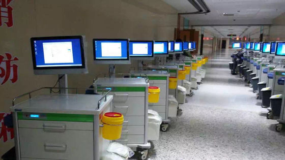 Gerobak Obat Komputer Untuk Troli Workstation Rumah Sakit Secara Elektrik