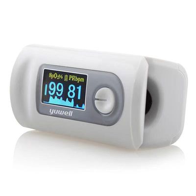 Bahan plastik oksimeter pulsa jari putih untuk oksimeter rumah sakit