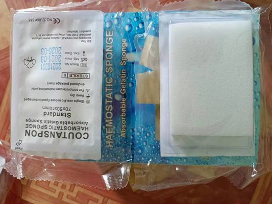 Spons Hemostatik Gelatin Disposable Medis Sekali Pakai 70x50x10mm