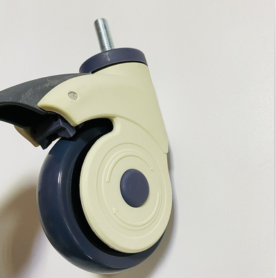 Kastor Medis Rumah Sakit Roda Universal 4 Inch Dengan Rem Putih Krem