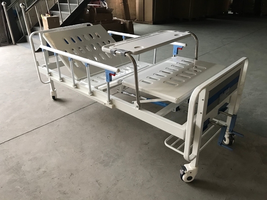 Biru Dan Putih Dua Fungsi Tempat Tidur Medis Manual Untuk Klinik