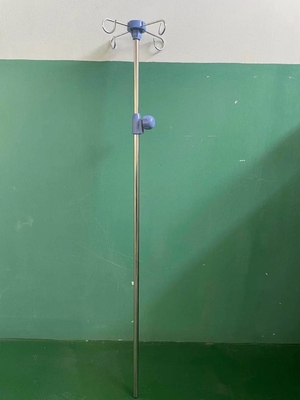 Stand Infus Biru Khusus Rumah Sakit Mobile Dengan 4 Kait