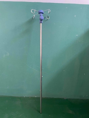 Stand Infus Biru Khusus Rumah Sakit Mobile Dengan 4 Kait