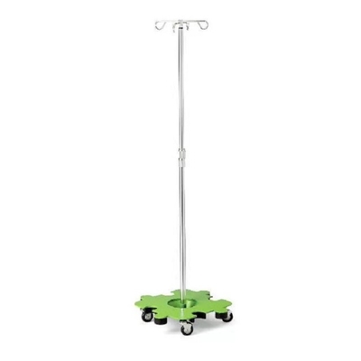 Bahan Aluminium Medis IV Infusion Stand Tiga Warna Ponsel
