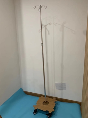 Bahan Aluminium Medis IV Infusion Stand Tiga Warna Ponsel