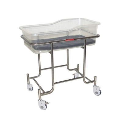 Baskom Plastik ABS Stainless Steel Silent Wheels Hospital Baby Cart