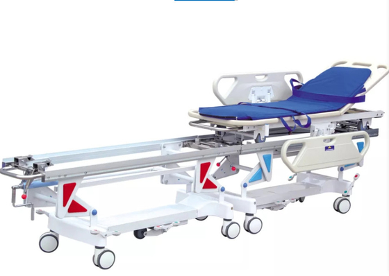 Rumah Sakit ABS Tandu Darurat Hidrolik Adjustable Untuk Transfer Pasien