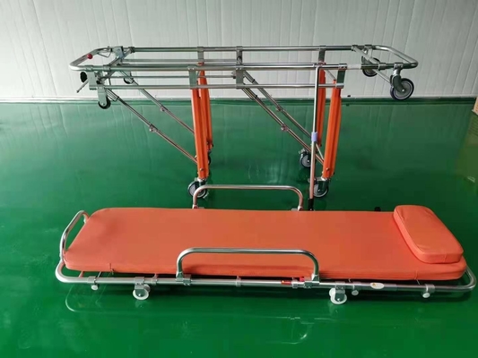 Bahan paduan aluminium tandu lipat darurat rumah sakit portabel tandu dewasa