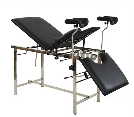 Tempat Tidur Rumah Sakit Tempat Tidur Stainless Steel Pemegang Kaki Dengan Tinggi Disesuaikan