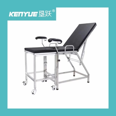 Tempat Tidur Rumah Sakit Stainless Steel 304 Tempat Tidur Pemeriksaan Ginekologi Sederhana