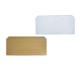 Meja Tray Tempat Tidur Rumah Sakit Plastik Panel Makan Laninated Kayu Putih Anti Frame