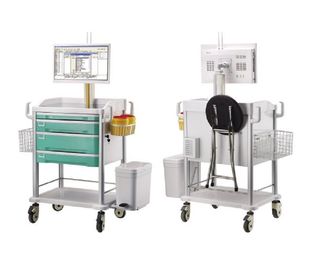 All-in-one Computer Cart Kendaraan Perawatan Troli Komputer Medis