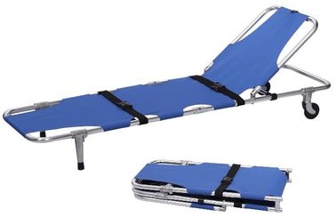 Aluminium Alloy Ambulance Pasien Darurat Lipat Tandu Biru