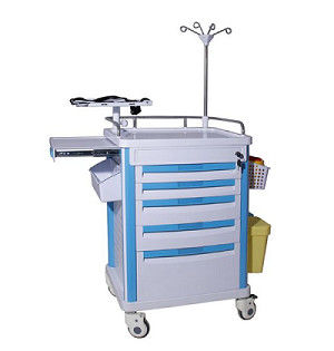 Rangka Baja Plastik Multifungsi Troli Troli Medis Mobile 960mm Seluler