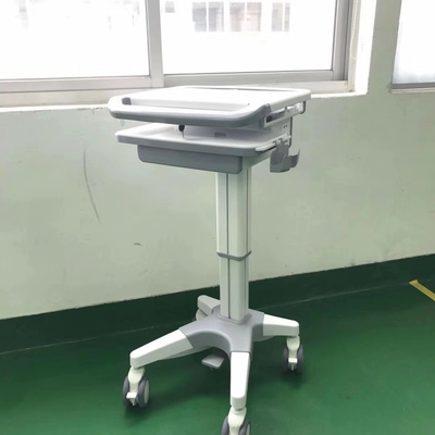 Notebook Rumah Sakit Bergulir Keranjang Komputer Desktop, ABS Mobile Laptop Cart Medical