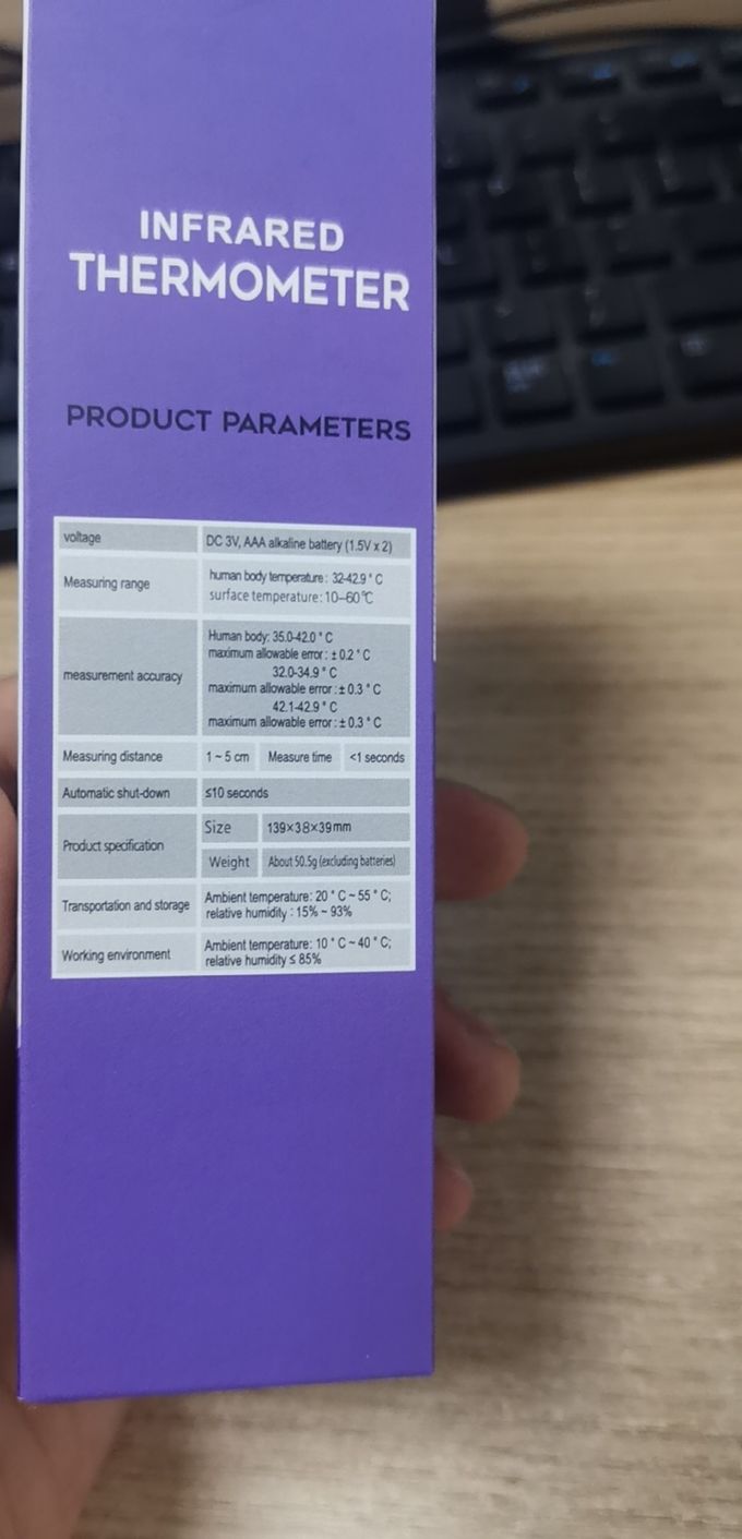 Deteksi Medis Elektronik Digital Dahi Termometer Inframerah 3cm 5cm 1