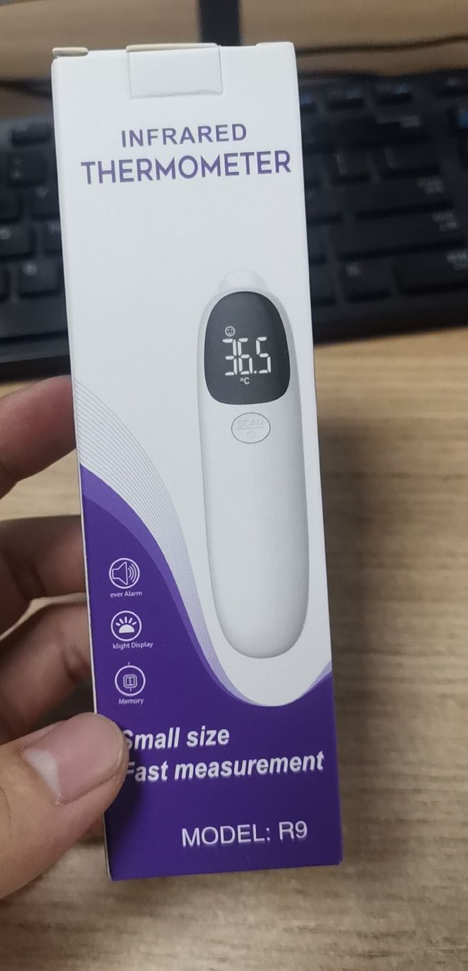 Deteksi Medis Elektronik Digital Dahi Termometer Inframerah 3cm 5cm 0