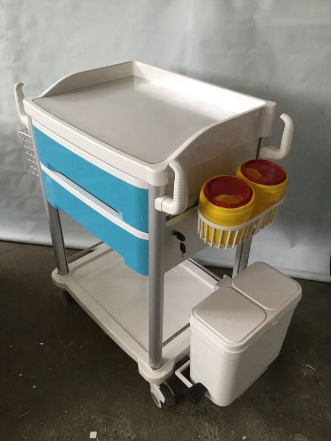Troli Medis ABS On Wheels Medicine Dispensing Crash Cart Hospital 0